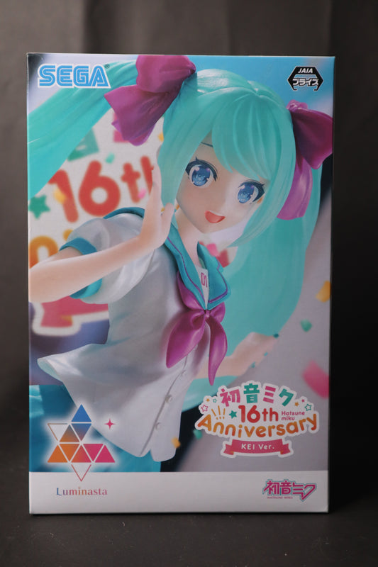 Vocaloid Luminasta Hatsune Miku (16th Anniversary KEI Ver.) Figure BY SEGA - BRAND VOCALOID